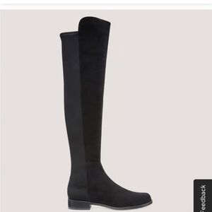 Stuart Weitzman Black Over-the-Knee Suede 5050 Boots